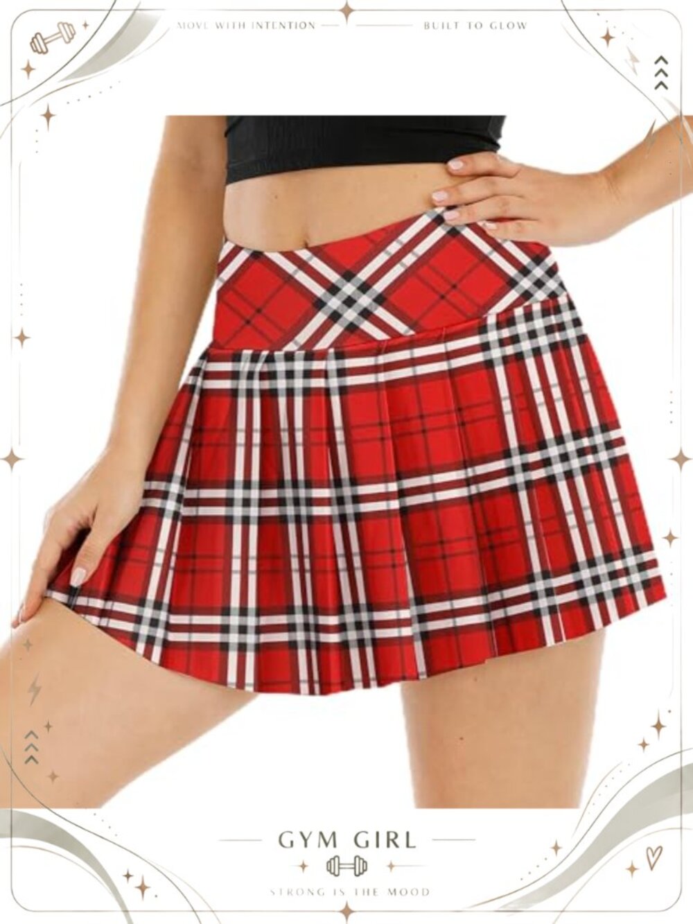 Pleated Tennis Skort High Waisted Tummy Control Athletic Golf Skirt with Shorts